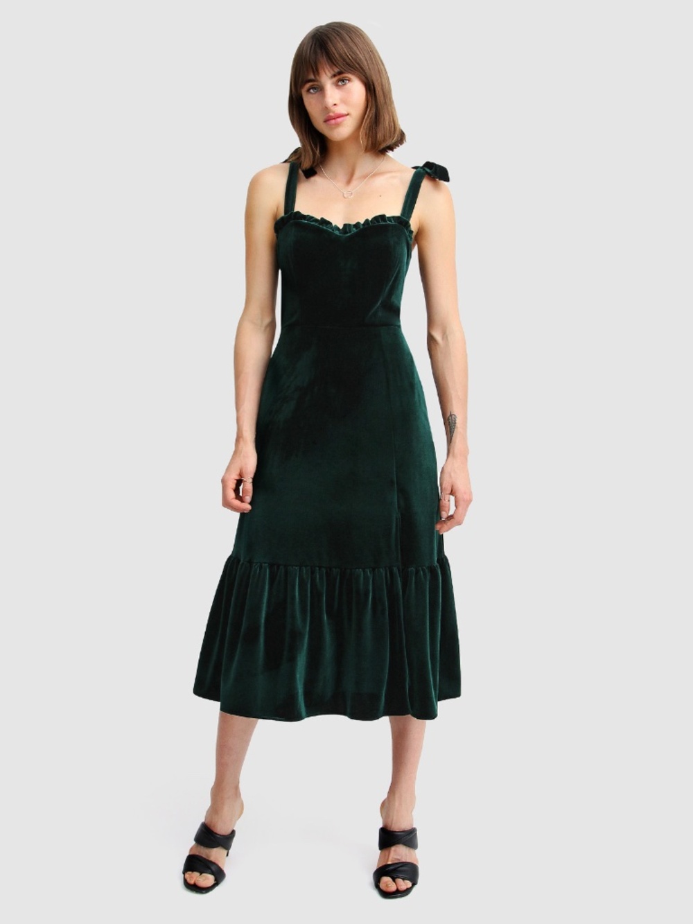 Belle & Bloom Summer Storm Velvet Midi Dress